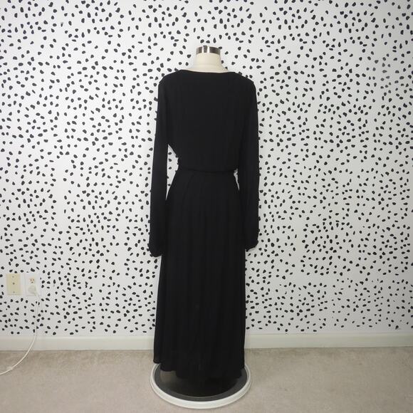 Free People Black Say You Love Me Midi Long Sleeve Dress - Picture 6 of 11